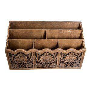Lerner Faux Carved Organizer Letter Mail Holder